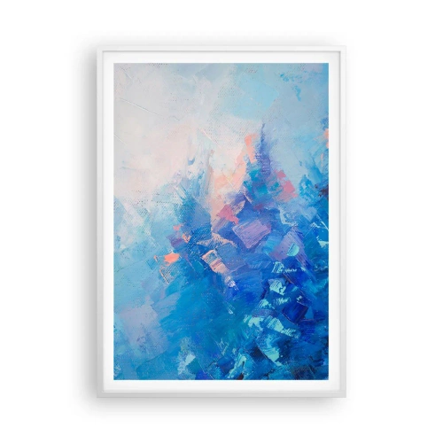 Poster in cornice bianca - Astrazione invernale - 70x100 cm