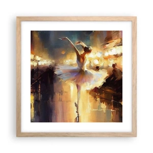 Poster in cornice rovere chiaro - Miracolo nella strada - 40x40 cm