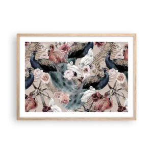 Poster in cornice rovere chiaro - Nel giardino del palazzo - 70x50 cm