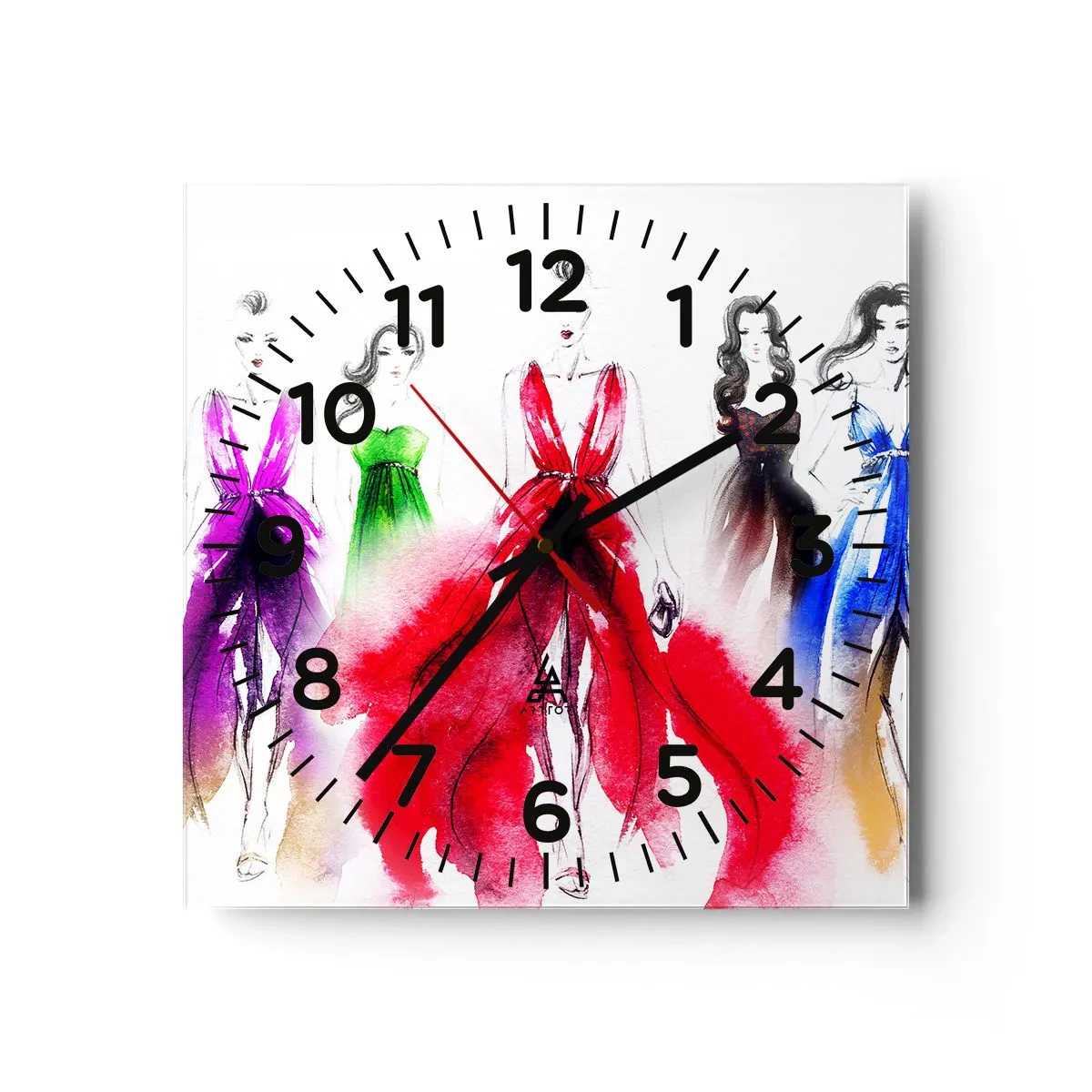 Orologio da parete - Orologio in Vetro - Voglia di vestiti - 30x30 cm