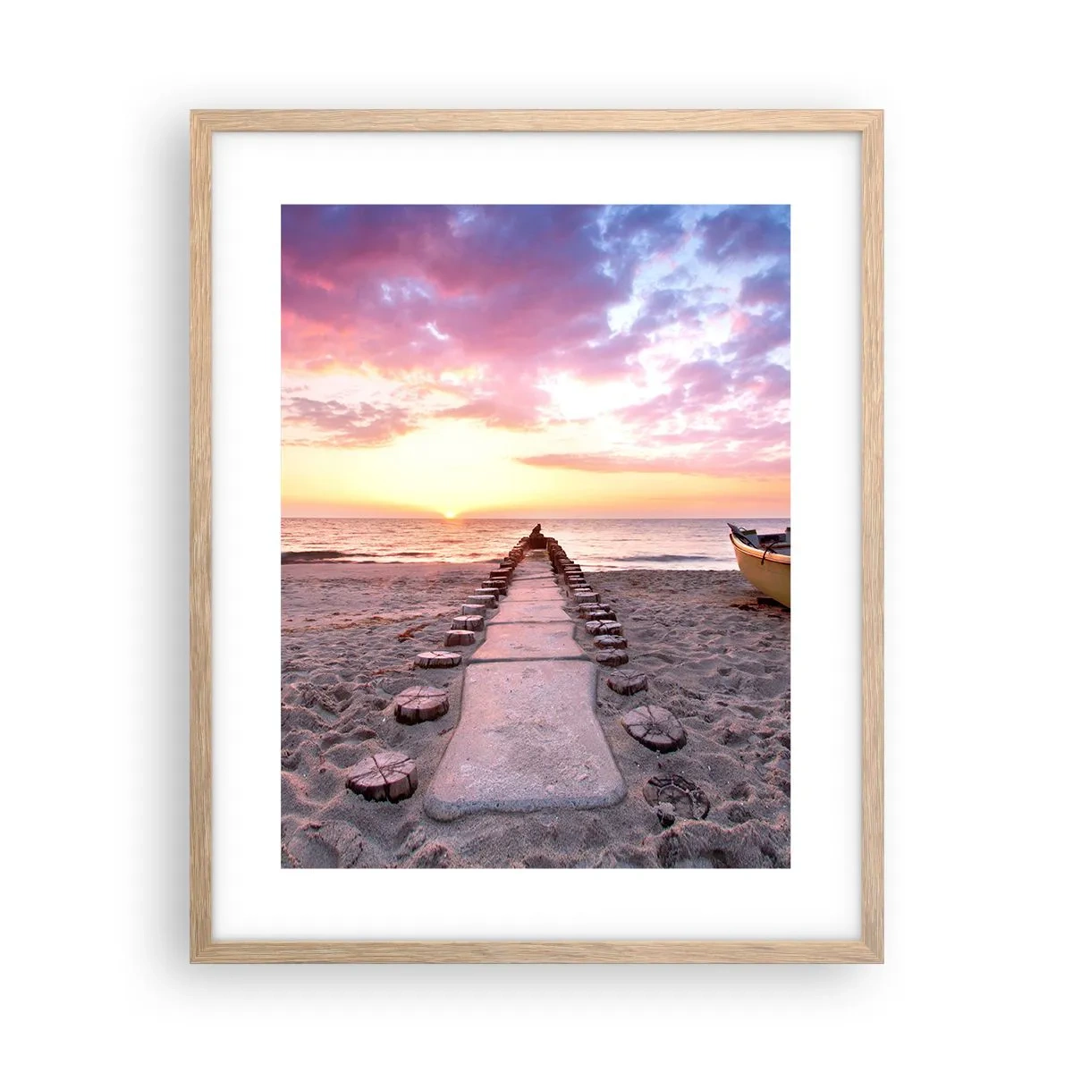 Poster in cornice rovere chiaro - Un momento profondo - 40x50 cm