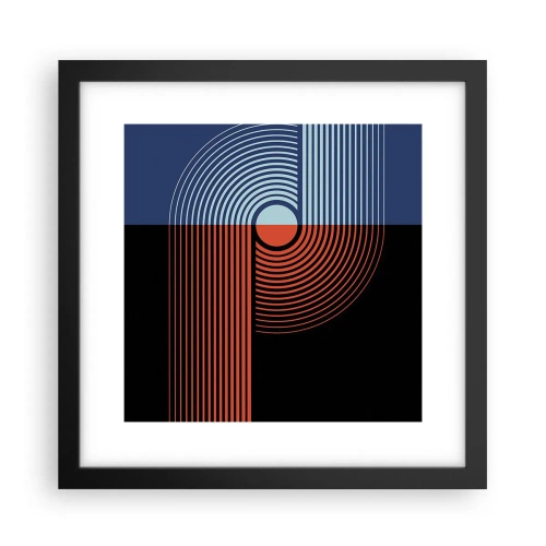 Poster in cornice nera - Nell'abbraccio geometrico - 30x30 cm