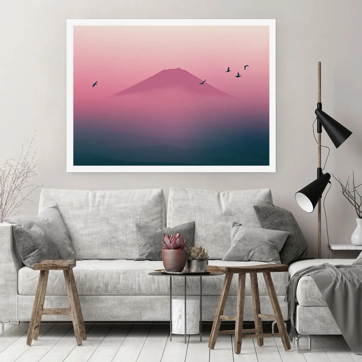 Poster - Viandanti sopra le nuvole - 70x50 cm