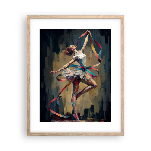 Poster in cornice rovere chiaro - Danza con nastro - 40x50 cm
