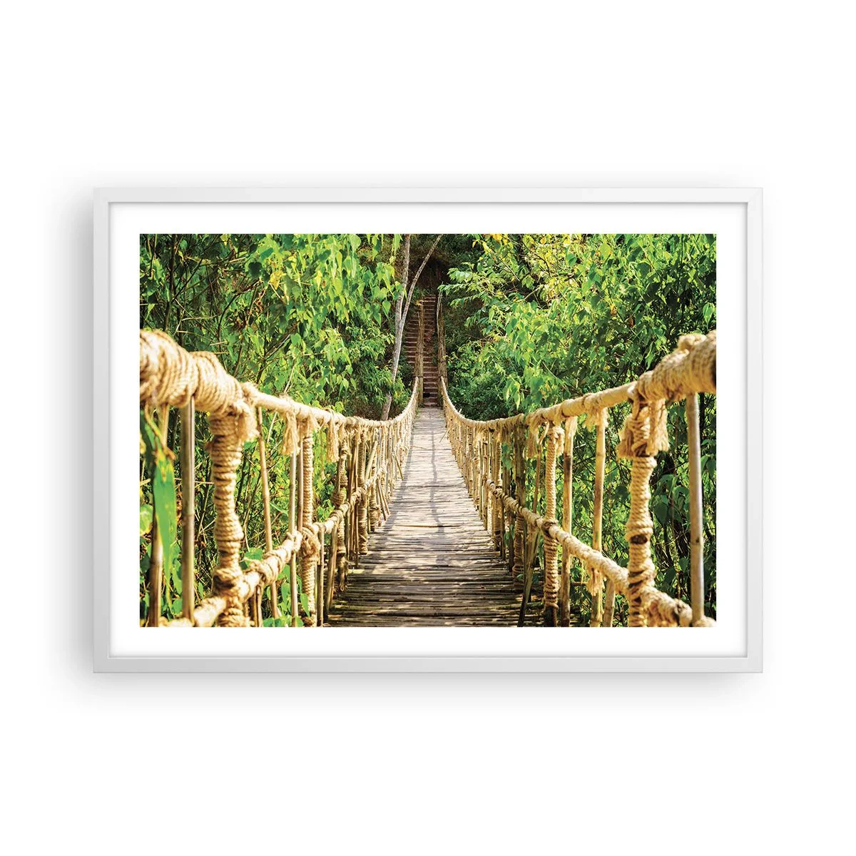 Poster in cornice bianca - Sospeso nel verde - 70x50 cm