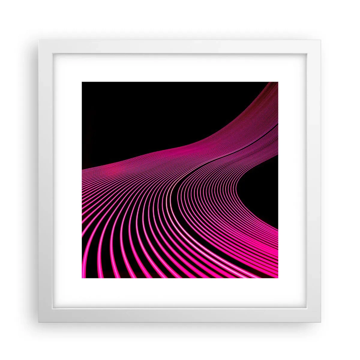 Poster in cornice bianca - Il viale della luce - 30x30 cm