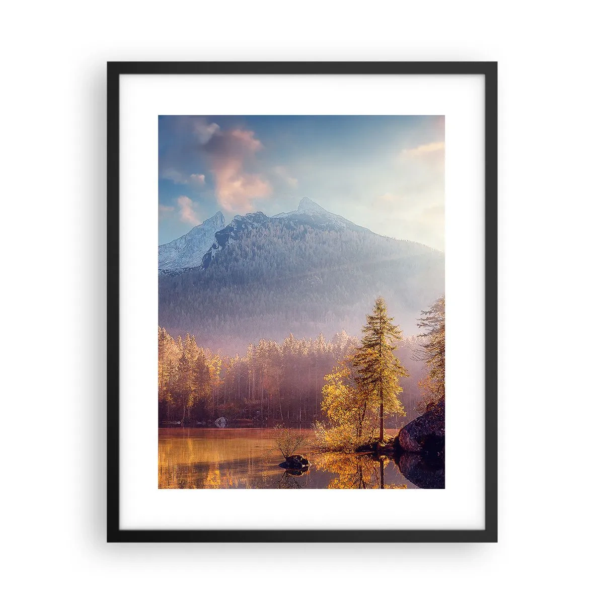 Poster in cornice nera - Sui monti e nelle valli - 40x50 cm