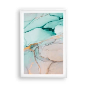 Poster in cornice bianca - Danza di forme e colori - 61x91 cm