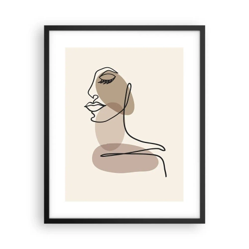 Poster in cornice nera - Ascoltando se stessa - 40x50 cm