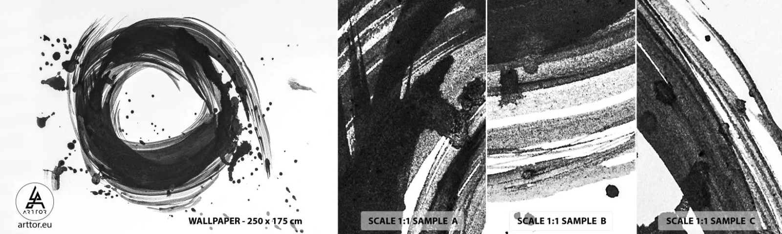 Campione di Fotomurale Adesivo Deluxe Sticker - Il vortice della creazione - Astrazione, Pezzo, Grafica - 100x30 cm