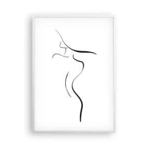 Poster in cornice bianca - Inafferrabile come un'onda - 70x100 cm