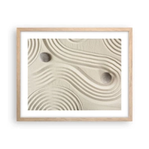 Poster in cornice rovere chiaro - Il tocco del calore - 50x40 cm