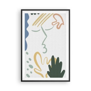 Poster in cornice nera - Il bacio dei fiori - 61x91 cm