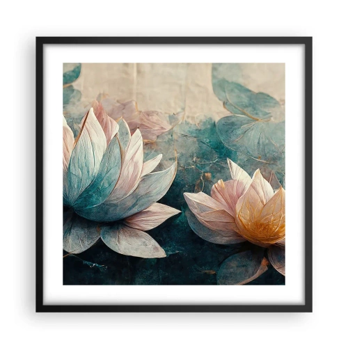 Poster in cornice nera - Le stelle del lago - 50x50 cm