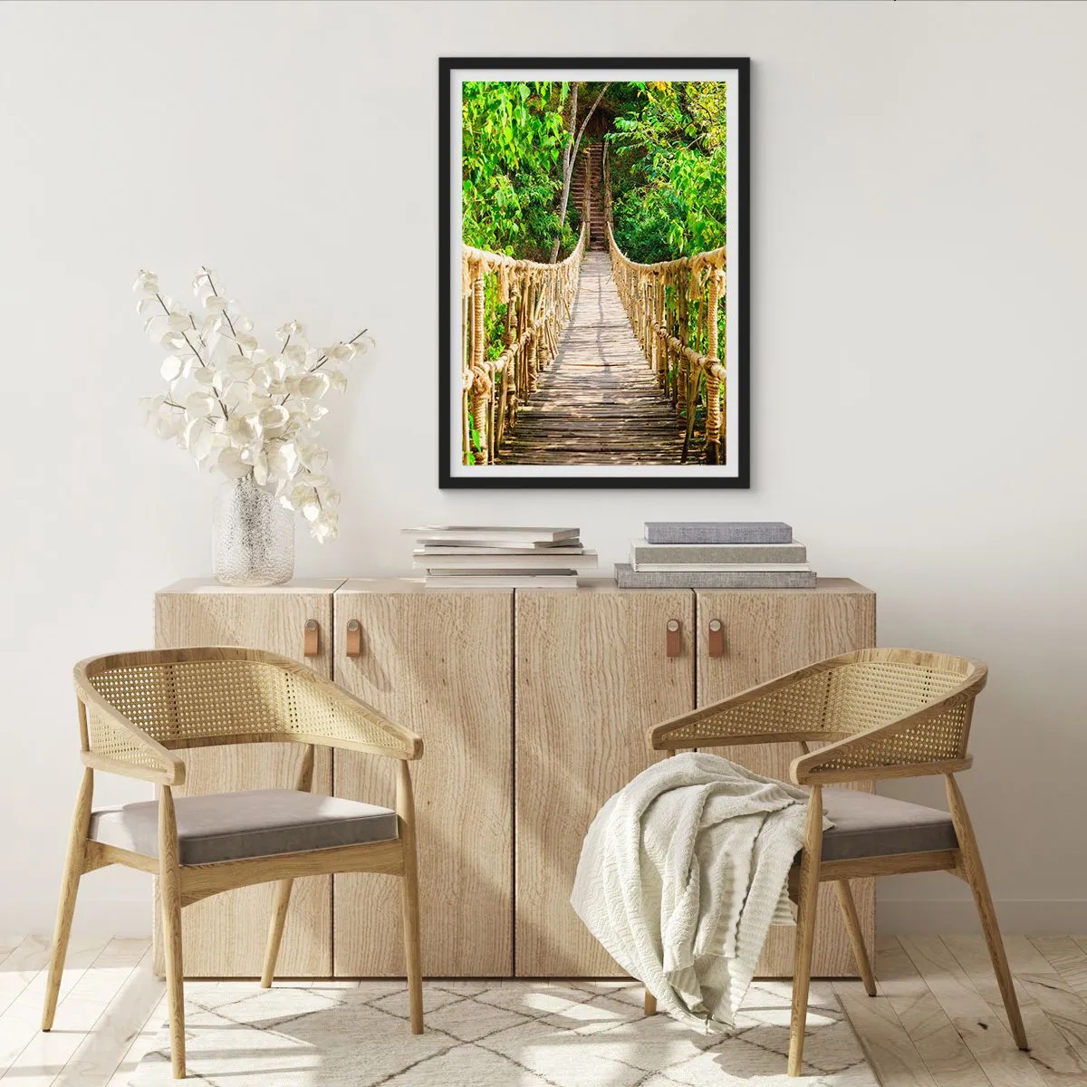 Poster in cornice nera - Sospeso nel verde - 40x50 cm