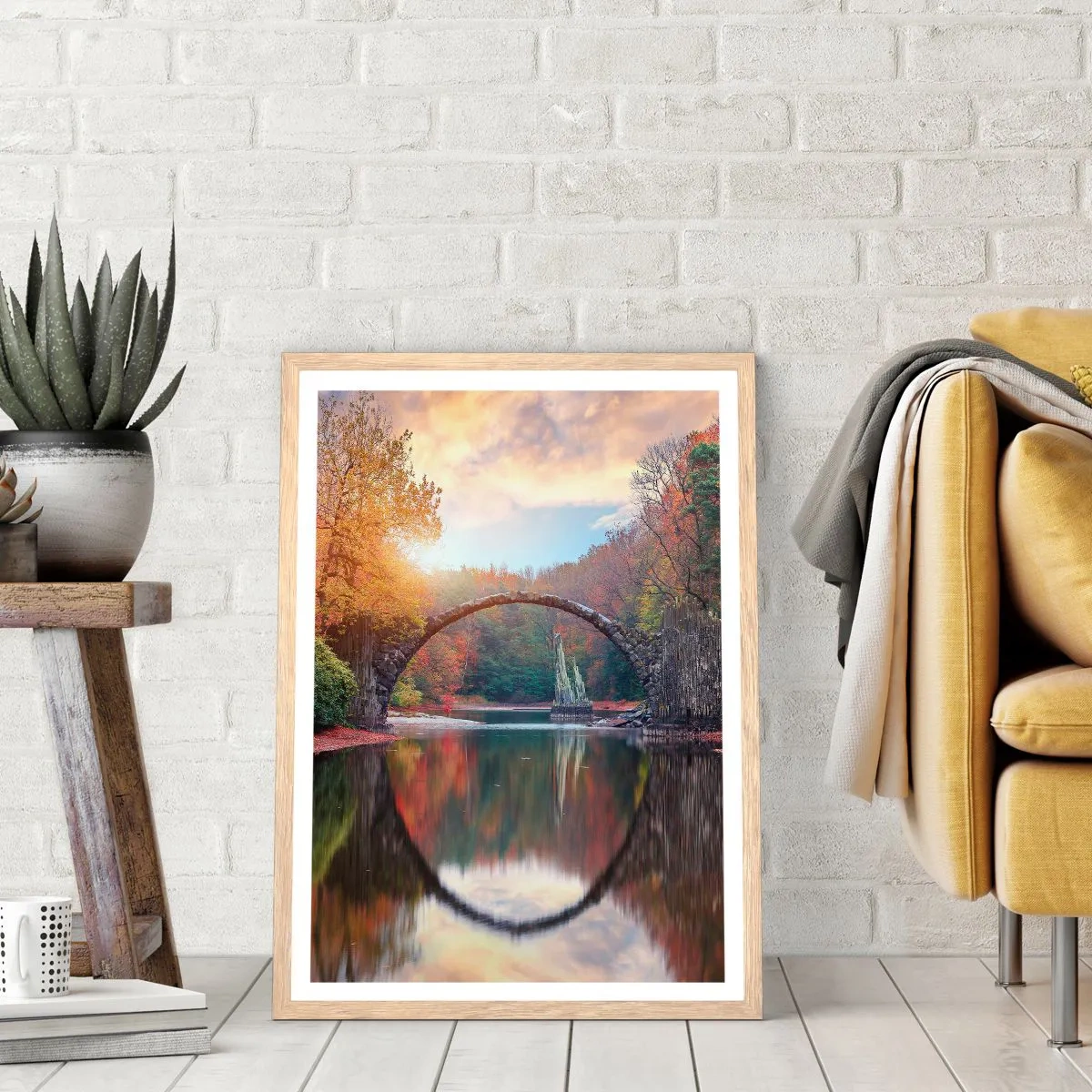 Poster in cornice rovere chiaro - Dall'altro lato dello specchio - 40x50 cm