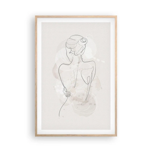 Poster in cornice rovere chiaro - Come uno strumento delicato - 61x91 cm