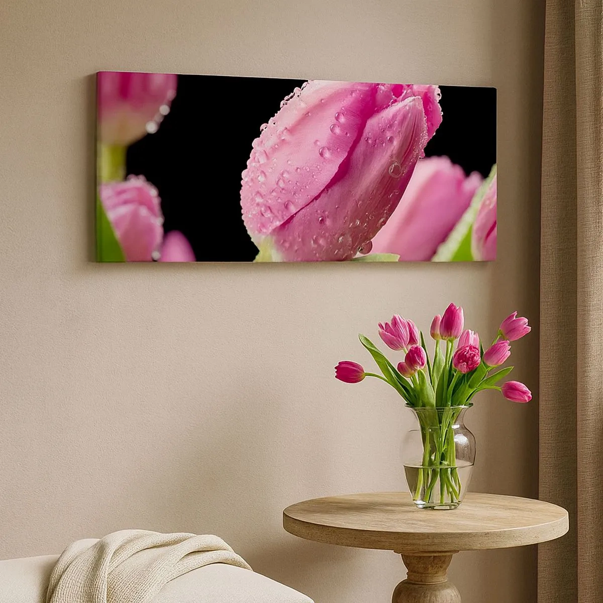 Quadro su tela - Stampe su Tela - Sogno lilla nella rugiada - 100x40 cm