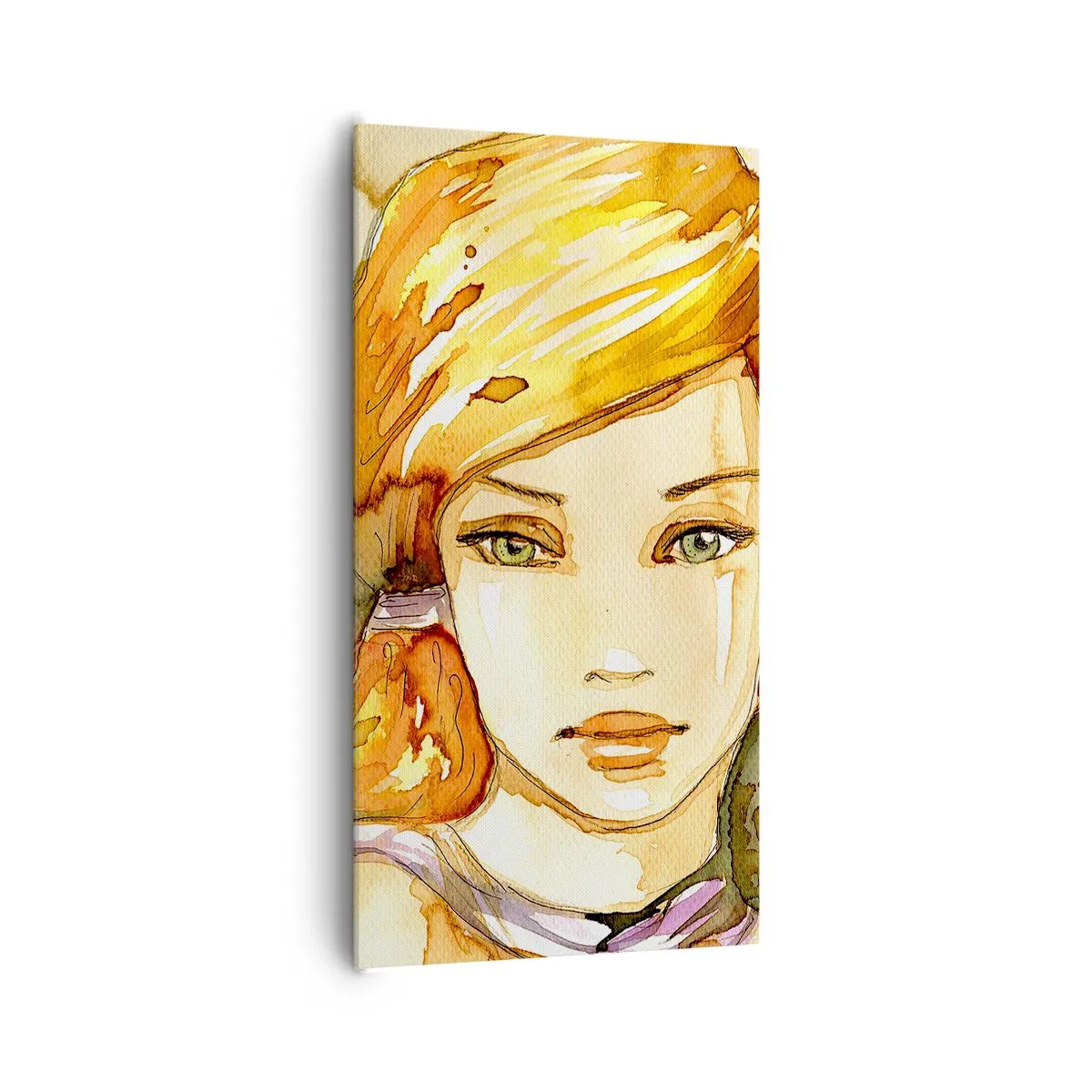 Quadro su tela - Stampe su Tela - Sguardo di smeraldo, che calma l'ira - 65x120 cm