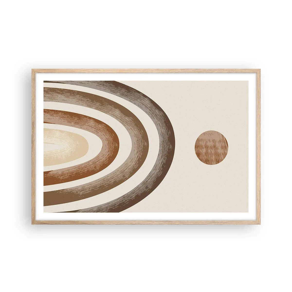 Poster in cornice rovere chiaro - In una galassia lontana - 91x61 cm