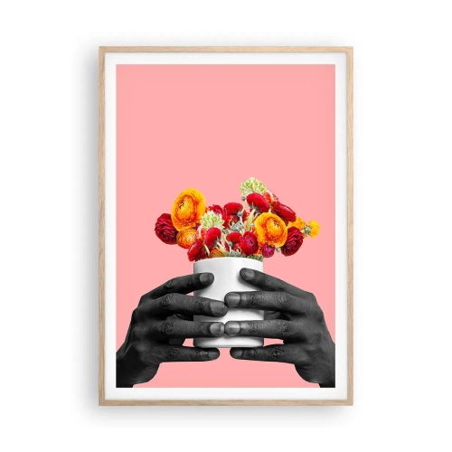 Poster in cornice rovere chiaro - Apoteosi di vita - 70x100 cm