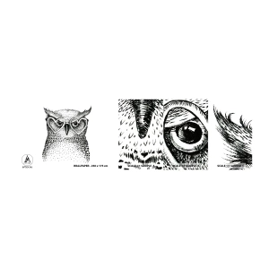 Campione Di Fotomurale Standard Eco - Saggiamente e con amore - Gufo, Per bambini, Animali - 100x30 cm