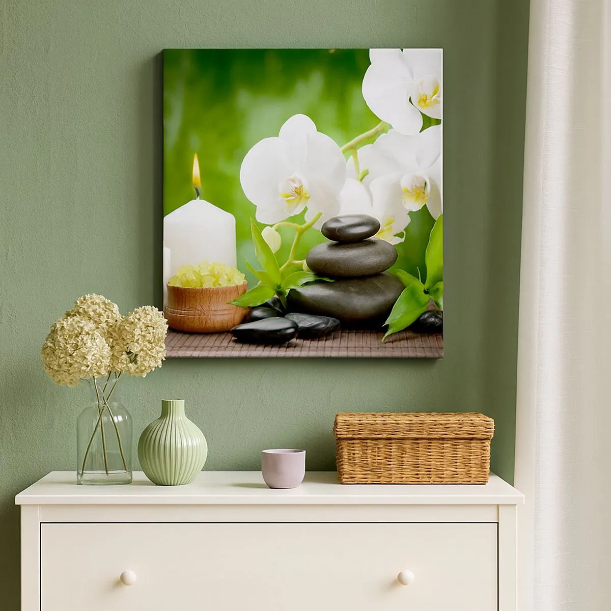 Quadro su tela - Stampe su Tela - Tocco delicato, fragrante, floreale - 30x30 cm