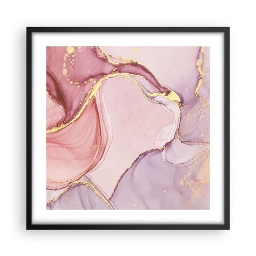 Poster in cornice nera - La carezza dei colori - 50x50 cm