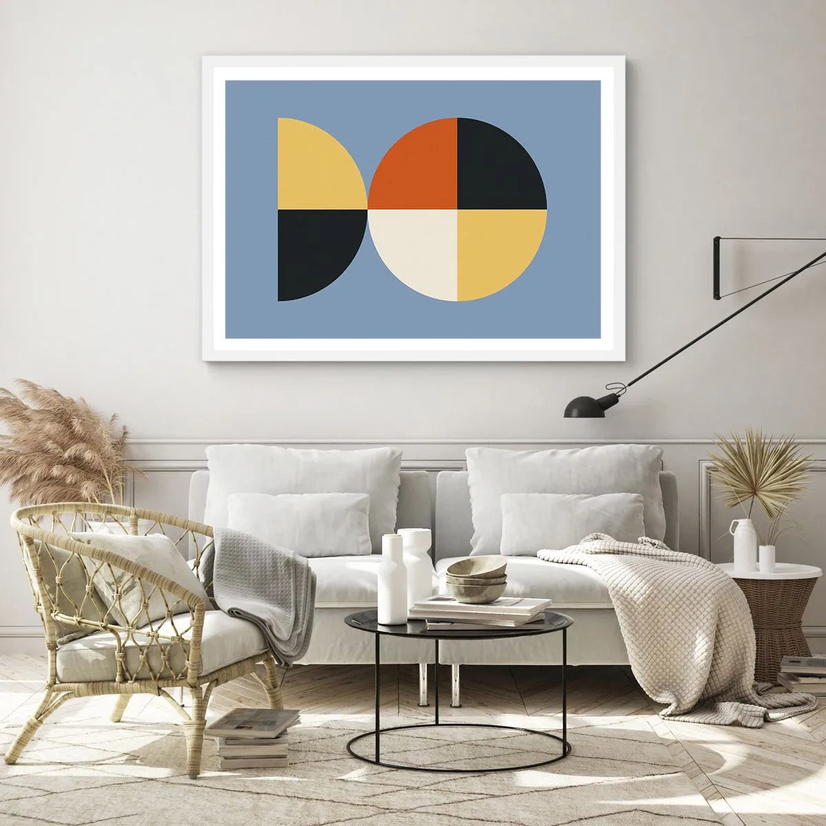 Poster in cornice bianca - Guarda e conta - 100x70 cm