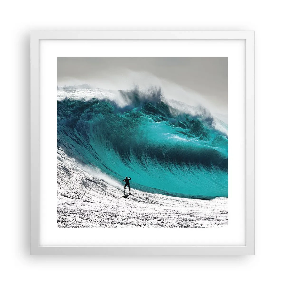 Poster in cornice bianca - Sfida accettata - 40x40 cm