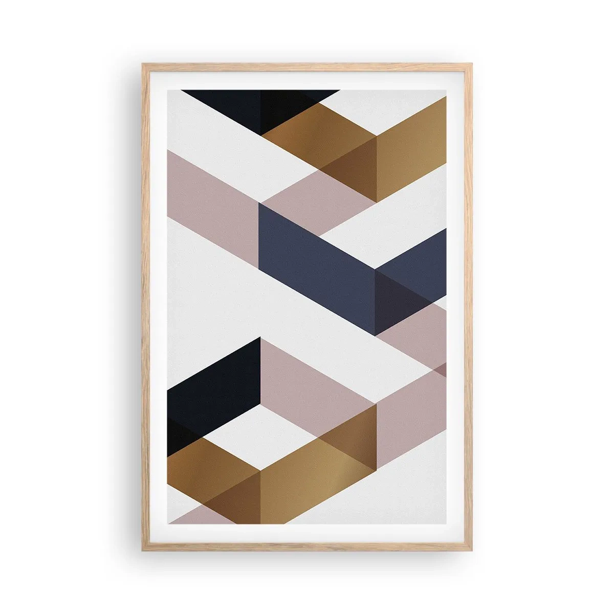 Poster in cornice rovere chiaro - Piani e angoli - 61x91 cm