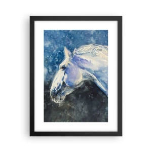 Poster in cornice nera - Ritratto in luce blu - 30x40 cm