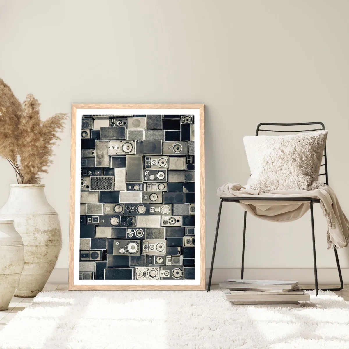 Poster in cornice rovere chiaro - Armonia di suoni - 70x100 cm