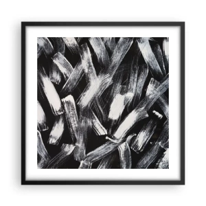 Poster in cornice nera - Astrazione in spirito industriale - 50x50 cm