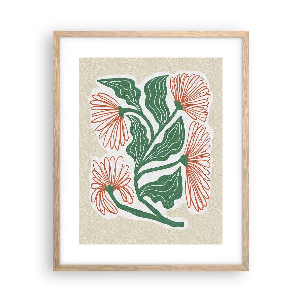 Poster in cornice rovere chiaro - Folklore e modernità - 40x50 cm