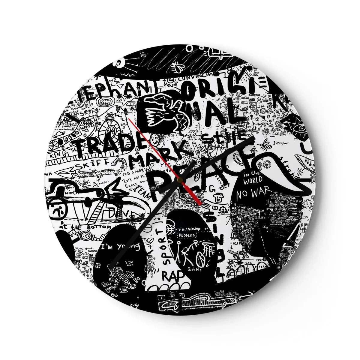 Orologio da parete - Orologio in Vetro - Il ricco mondo della strada - 40x40 cm