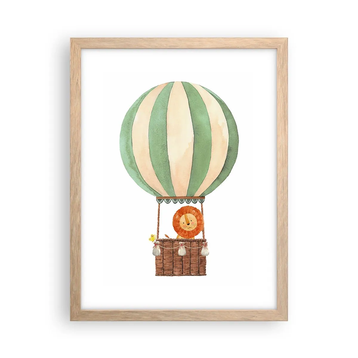 Poster in cornice rovere chiaro - I viaggi del leone - 30x40 cm