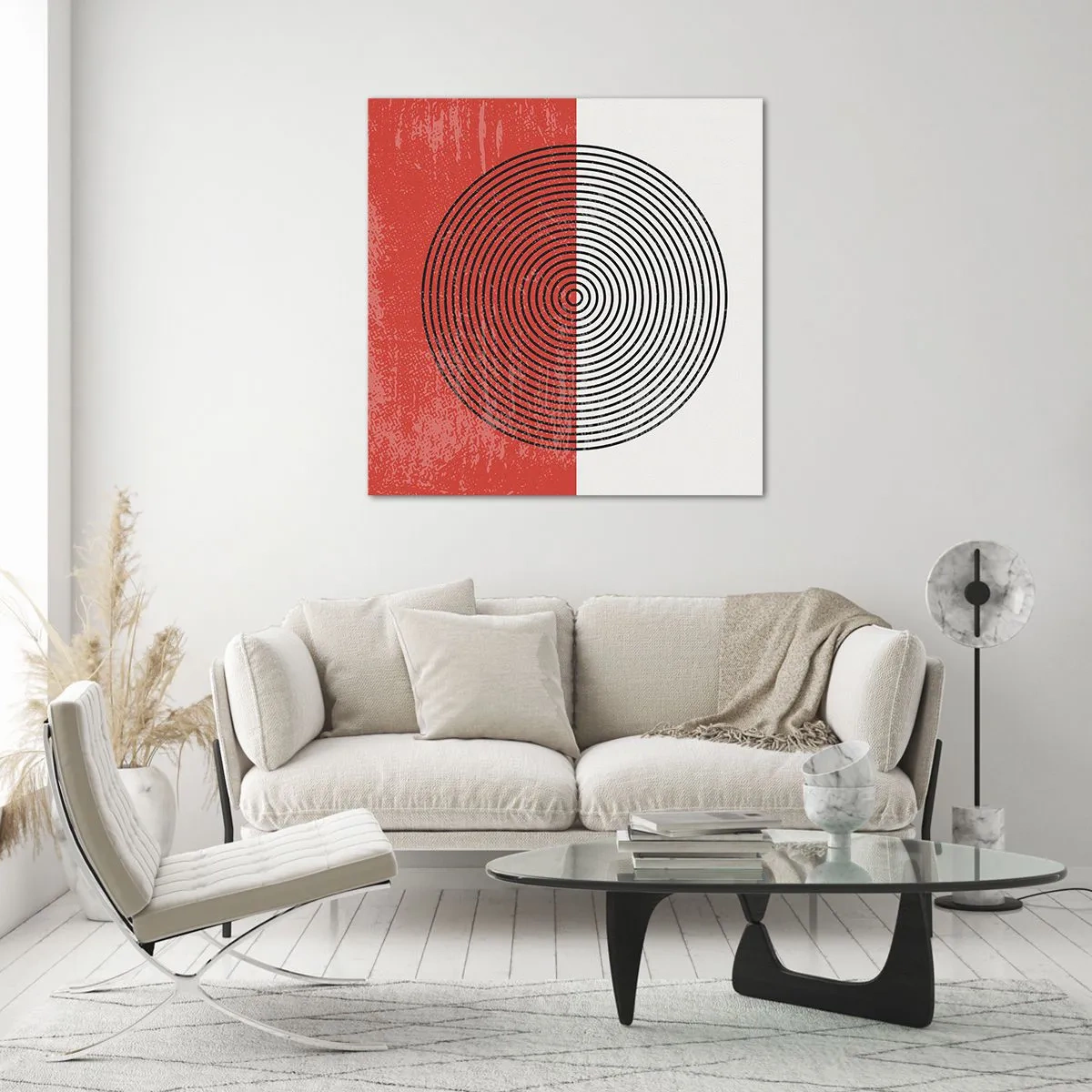 Quadro su vetro - Dritto al centro - 30x30 cm