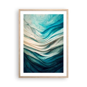 Poster in cornice rovere chiaro - Blu insaziabile - 50x70 cm