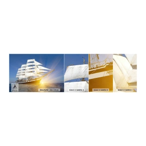 Campione di Fotomurale Adesivo Deluxe Sticker - Il loro tempo non passa mai - Mare, Veliero, Nave - 100x30 cm