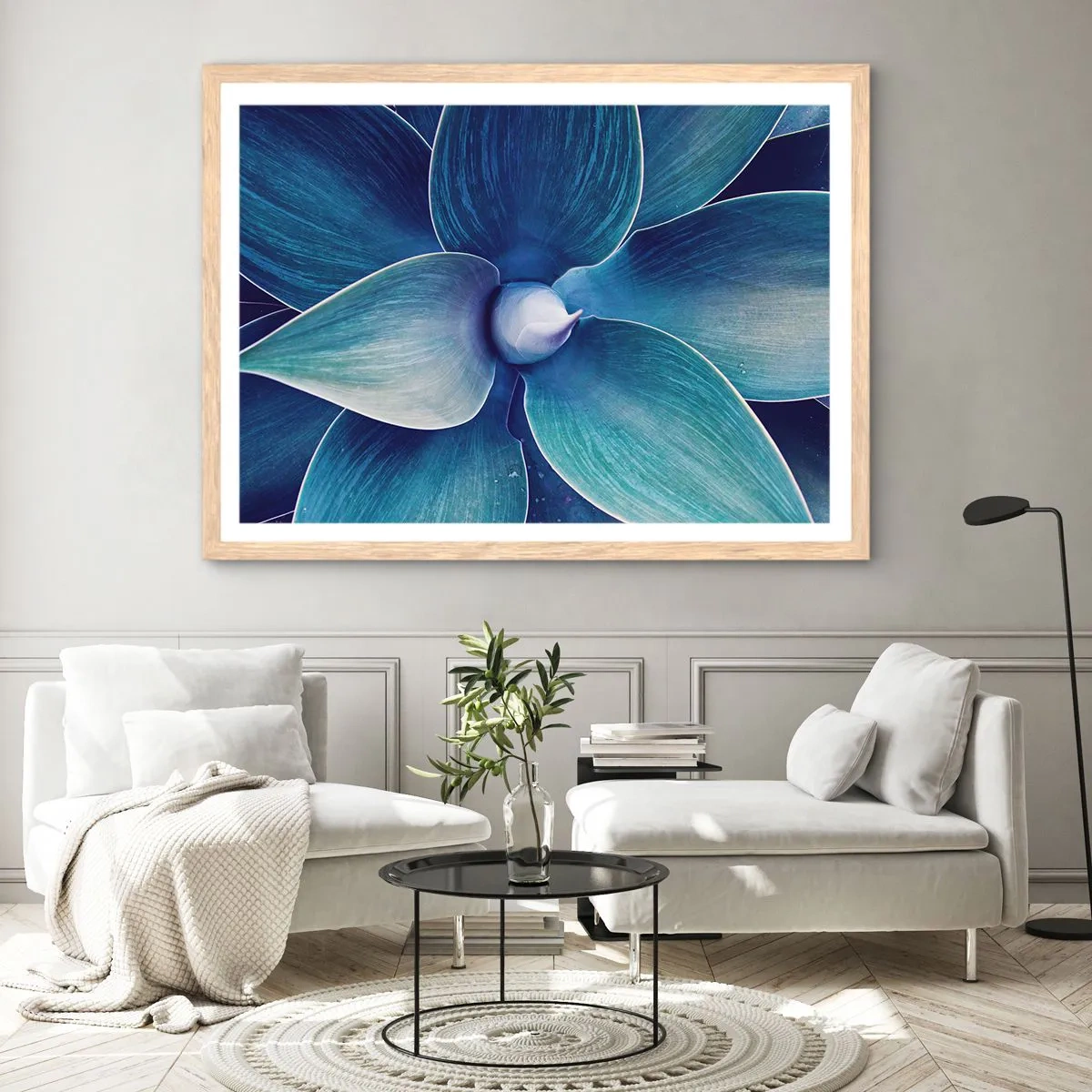 Poster in cornice rovere chiaro - Imbluito dal sole - 91x61 cm