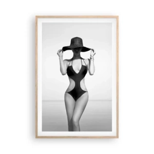 Poster in cornice rovere chiaro - Il mio nome è Eleganza - 61x91 cm