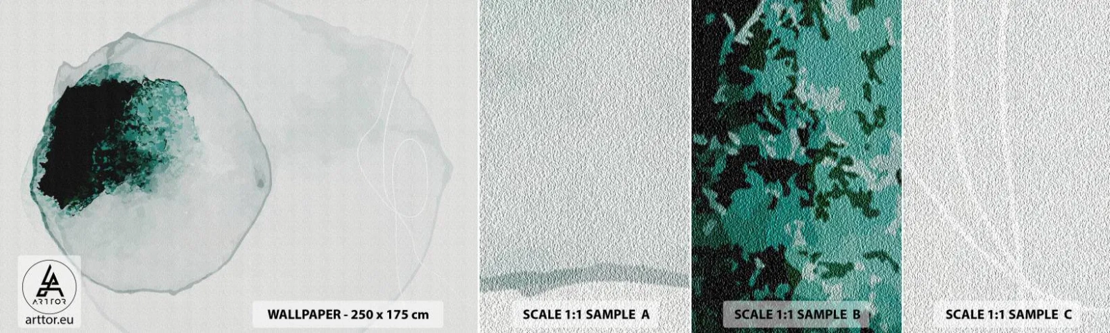 Campione Di Fotomurale Standard Eco - In una goccia d'acqua - Moderno, Minimalista, Astrazione - 100x30 cm