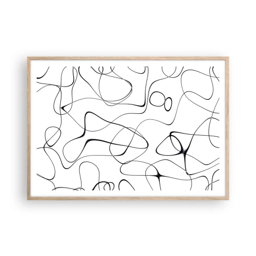 Poster in cornice rovere chiaro - Strade della vita, eventi del destino - 100x70 cm