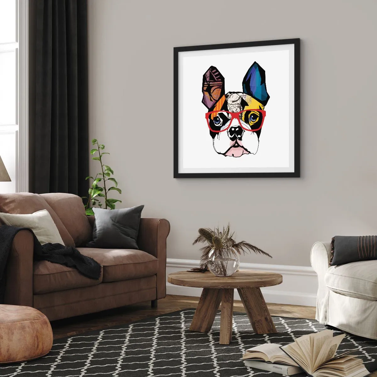 Poster in cornice nera - Intellettuale - 30x30 cm