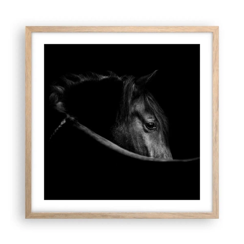 Poster in cornice rovere chiaro - Il principe nero - 50x50 cm