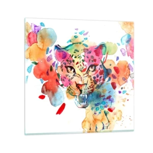 Quadro su vetro - La bella e la bestia - 60x60 cm