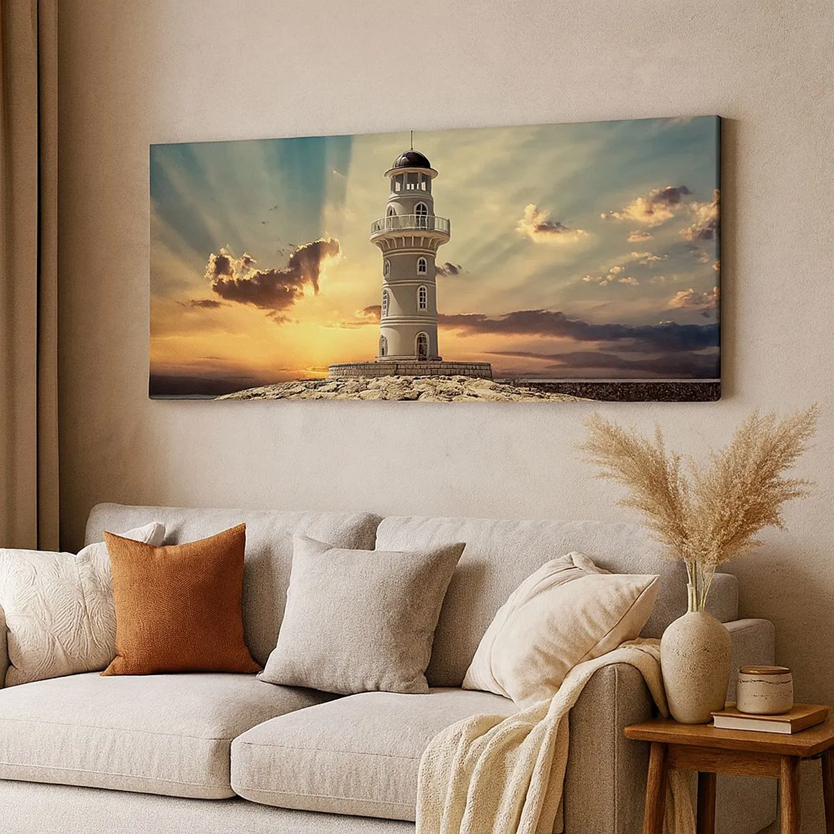 Quadro su tela - Stampe su Tela - Luce - Bontà - Bellezza - 100x40 cm