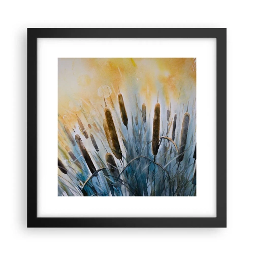 Poster in cornice nera - Fresco dell'acqua, calore del sole - 30x30 cm