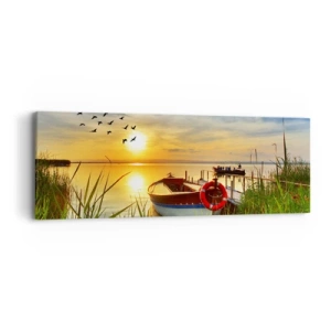 Quadro su tela - Stampe su Tela - I cormorano volano già via - 90x30 cm